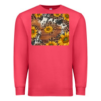 Cardinal sunflowers cowhide leopard mousepad Premium Sweatshirt - Jasminsmagicworld