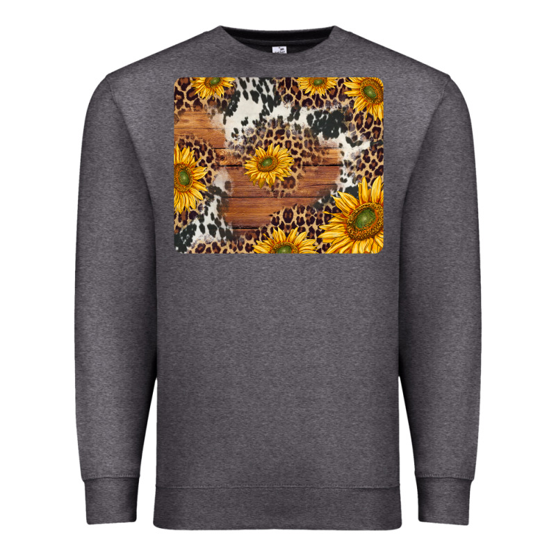 Sunflowers Cowhide Leopard Mousepad Premium Sweatshirt by Jasminsmagicworld | Teevron