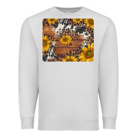 Dove Grey sunflowers cowhide leopard mousepad Premium Sweatshirt - Jasminsmagicworld