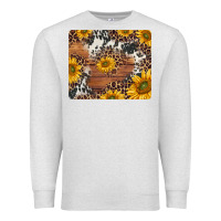 Oatmeal Heather sunflowers cowhide leopard mousepad Premium Sweatshirt - Jasminsmagicworld