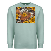 Seafoam sunflowers cowhide leopard mousepad Premium Sweatshirt - Jasminsmagicworld