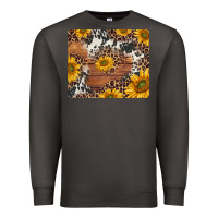 Smoke sunflowers cowhide leopard mousepad Premium Sweatshirt - Jasminsmagicworld