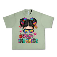 Oil Green hello second grade kid Urban Heavy Tee - texasbilliewilder
