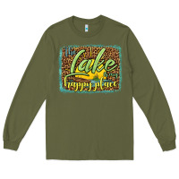 Army Green the lake is my happy place Long Sleeve Tee - HRA Design Shop