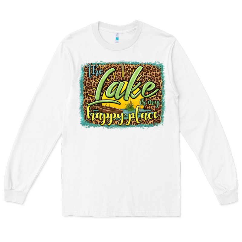 The Lake Is My Happy Place Long Sleeve Tee by HRA Design Shop | Teevron