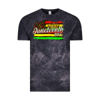Cloud Black juneteenth 1865 with crown flag Vintage Tee - texasbilliewilder