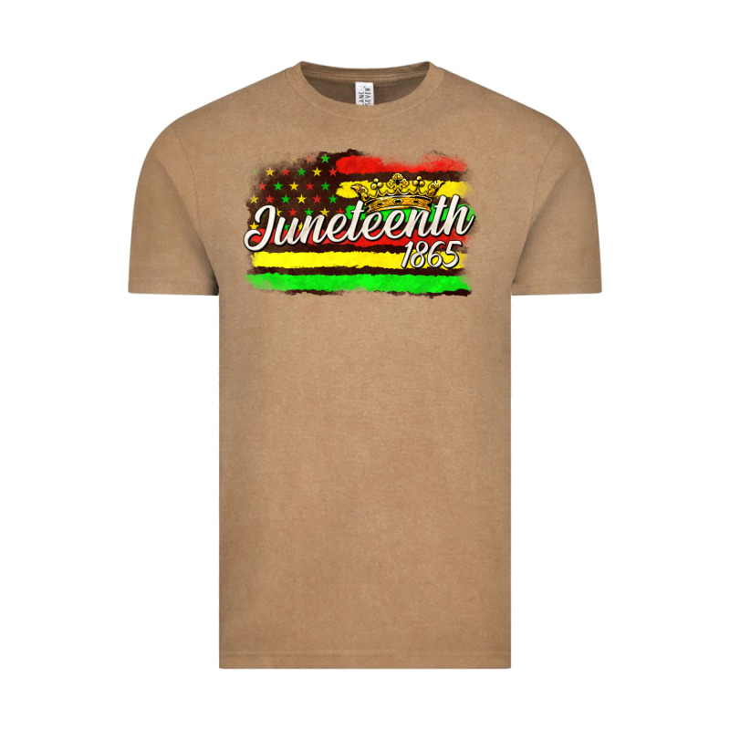 Juneteenth 1865 With Crown Flag Vintage Tee by texasbilliewilder | Teevron
