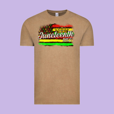 Vintage Tee juneteenth 1865 with crown flag