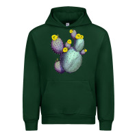 Forest Green Opunthia Santa Rita Cactus Urban Hoodie - LillyAllenDesigns