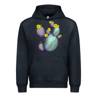 Navy Opunthia Santa Rita Cactus Urban Hoodie - LillyAllenDesigns