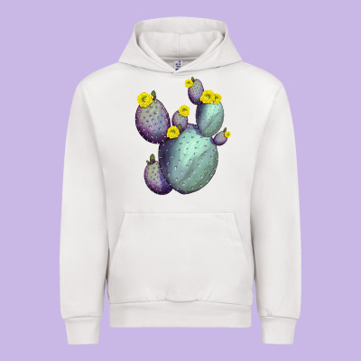 Opunthia Santa Rita Cactus Urban Hoodie Designed By Lillyallendesigns
