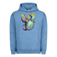Pigment Pebble Blue Opunthia Santa Rita Cactus Urban Hoodie - LillyAllenDesigns