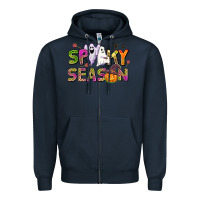 Navy spooky season Zipper Hoodie - AdoDesignShop