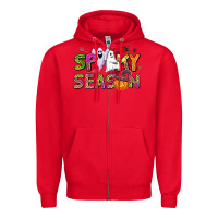 Red spooky season Zipper Hoodie - AdoDesignShop
