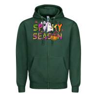 Sports Green spooky season Zipper Hoodie - AdoDesignShop