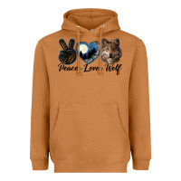 Meerkat peace love wolf head Heavyweight Hoodie - LillyAllenDesigns