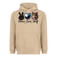 Mushroom peace love wolf head Heavyweight Hoodie - LillyAllenDesigns