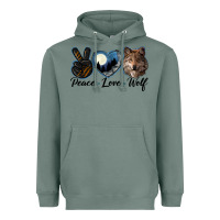 Sage peace love wolf head Heavyweight Hoodie - LillyAllenDesigns