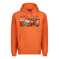 Carrot christmas sloth coffee cups Premium Hoodie - MaliasSmallBusiness