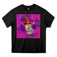 Black Halloween Saanen Goat Heavy Core Tee - LillyAllenDesigns