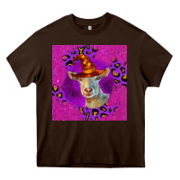 Chocolate Brown Halloween Saanen Goat Heavy Core Tee - LillyAllenDesigns