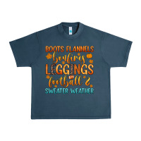 Midnight Navy boots flannels bonfires leggins football Urban Heavy Tee - Zillion Design Studio