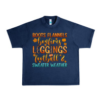 Navy boots flannels bonfires leggins football Urban Heavy Tee - Zillion Design Studio