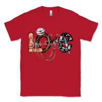 Red love nurse Classic Tee - SublimationCraftShop