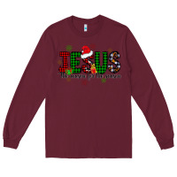Burgundy jesus the season for the season Long Sleeve Tee - CowhideDigitalArt
