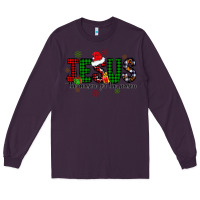 Plum jesus the season for the season Long Sleeve Tee - CowhideDigitalArt