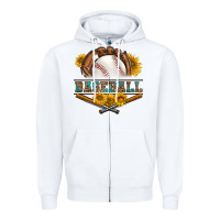 White western baseball with sunflower Zipper Hoodie - BundleAndBundleShop