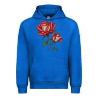 Cobalt Love Rose Urban Hoodie - LillyAllenDesigns
