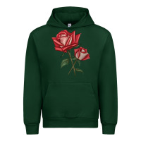 Forest Green Love Rose Urban Hoodie - LillyAllenDesigns
