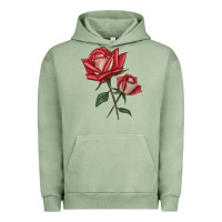 Pigment Oil Green Love Rose Urban Hoodie - LillyAllenDesigns