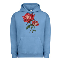Pigment Pebble Blue Love Rose Urban Hoodie - LillyAllenDesigns