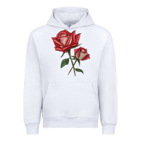 White Love Rose Urban Hoodie - LillyAllenDesigns