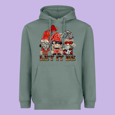 Let It Be Ladybug Gnomies Heavyweight Hoodie Designed By Barkaloodesign