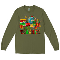 Army Green christmas jolly teachers Long Sleeve Tee - AdoDesignShop