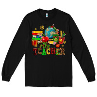 Black christmas jolly teachers Long Sleeve Tee - AdoDesignShop
