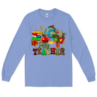 Colony Blue christmas jolly teachers Long Sleeve Tee - AdoDesignShop