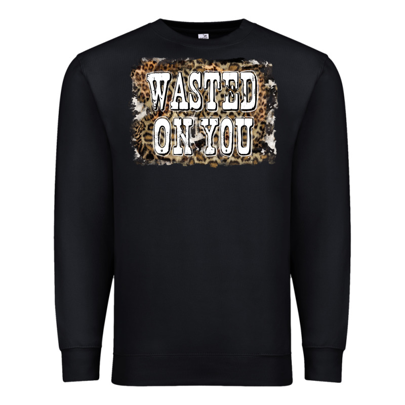 Western Wasted On You Background Premium Sweatshirt by LillyAllenDesigns | Teevron