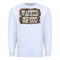 White Western Wasted On You Background Premium Sweatshirt - LillyAllenDesigns