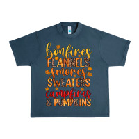 Midnight Navy bonfires flannels s'mores campfires and pumpkins Urban Heavy Tee - Zillion Design Studio