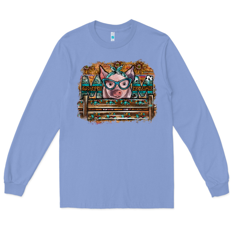 Mom Pig Long Sleeve Tee by SublimationCraftShop | Teevron