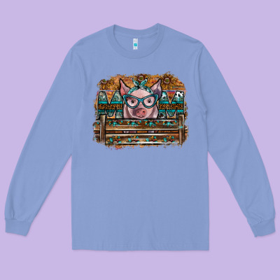 Mom Pig Long Sleeve Tee Designed By Sublimationcraftshop
