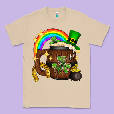 St. Patricks Day Barrel Beer Classic Tee Designed By Neo Western