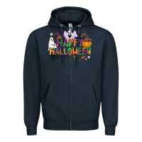 Navy happy halloween Zipper Hoodie - AdoDesignShop