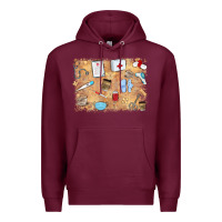 Burgundy nurse Premium Hoodie - MaliasSmallBusiness