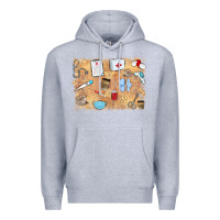 Heather Grey nurse Premium Hoodie - MaliasSmallBusiness