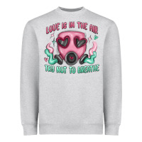 Heather Grey love is in the air Heavyweight Sweatshirt - MaliasSmallBusiness